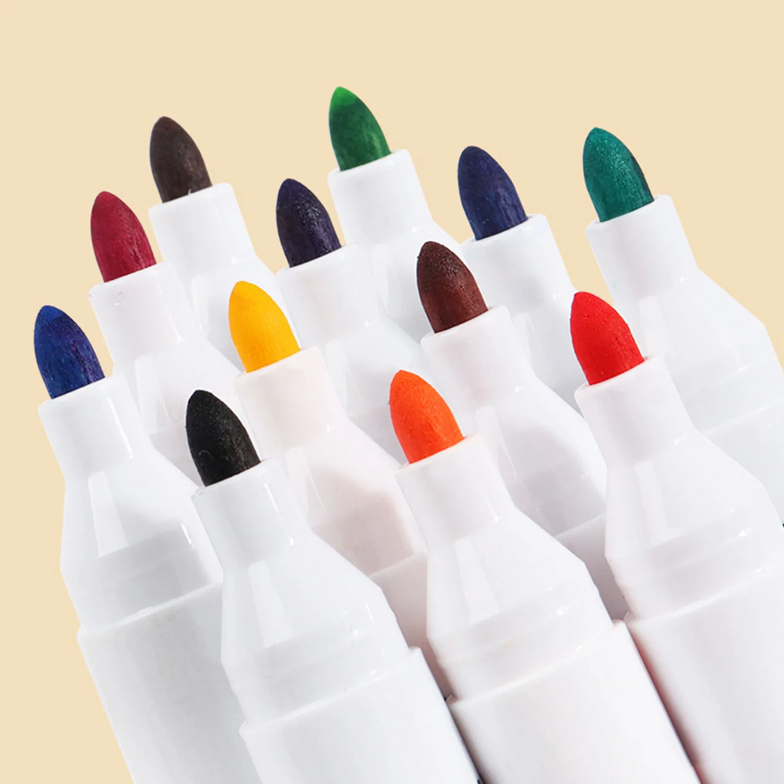 12Pcs 화이트 보드 펜 지울 수있는 수성 다채로운 마커 빠른 건조 비 얼룩 휴대용 쓰기 펜 교사 사무실