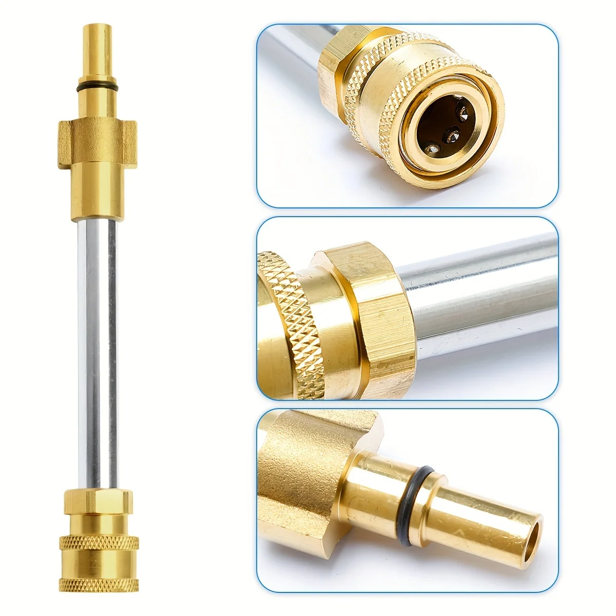 1pc high-pressure cleaning water gun adapter, 1/4 inch quick connect foam cannon adapter, 5 color nozzles, for Bosch AQT 2