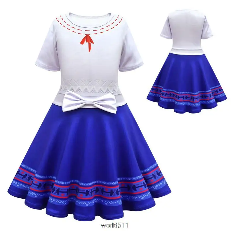 Disney Encanto Madrigal Costume Cosplay Vestito Da Ragazza Vestito Da Principessa Con Borsa Mirabel Costume Barra Encanto Isabela Abiti Con Fiocco