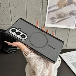 Ultra Magnetic PU Leather Dropproof Anti - Fingerprint Folding Phone Case - Galaxy Z Fold 8 Ultra (Grey)