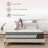 Full Mattress,10 Inch Innerspring Hybrid Mattress in a Box with Gel Memory Foam, Individually Wrapped Encased Coil Pocket Spring 5