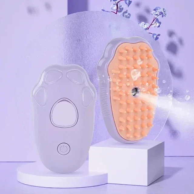 USB Rechargeable Pet Spray Comb 3in1 Electric Soft Silicone Dog Steam Brush Cat Massage Brush Hair Removal Comb Pet Grooming pet clipper dog hair trimmer pet hair trimmer dog clipper