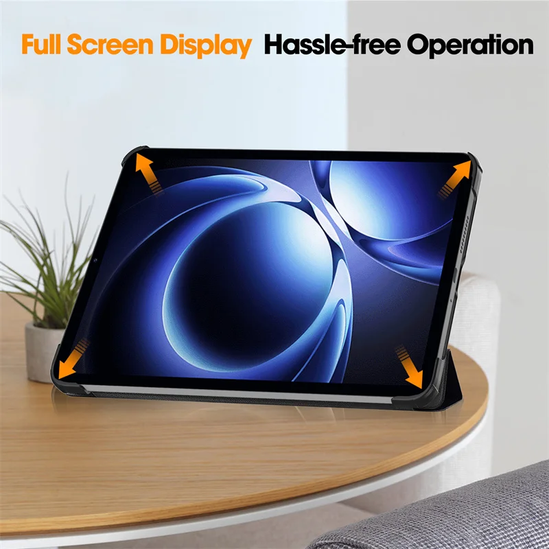 Stylish 8.8-Inch Hard PC Tri-Fold Magnetic Tablet Case with Pen