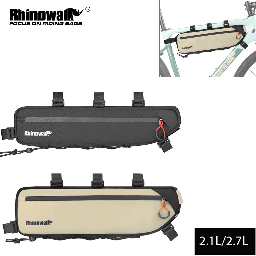 Rhinowalk Bike Bag 2.1L/2.7L Bicycle Frame Under Tube Bag Dirt-resistant MTB Road Gravel Bike Triangle Storage Bag 1 Piece Sale