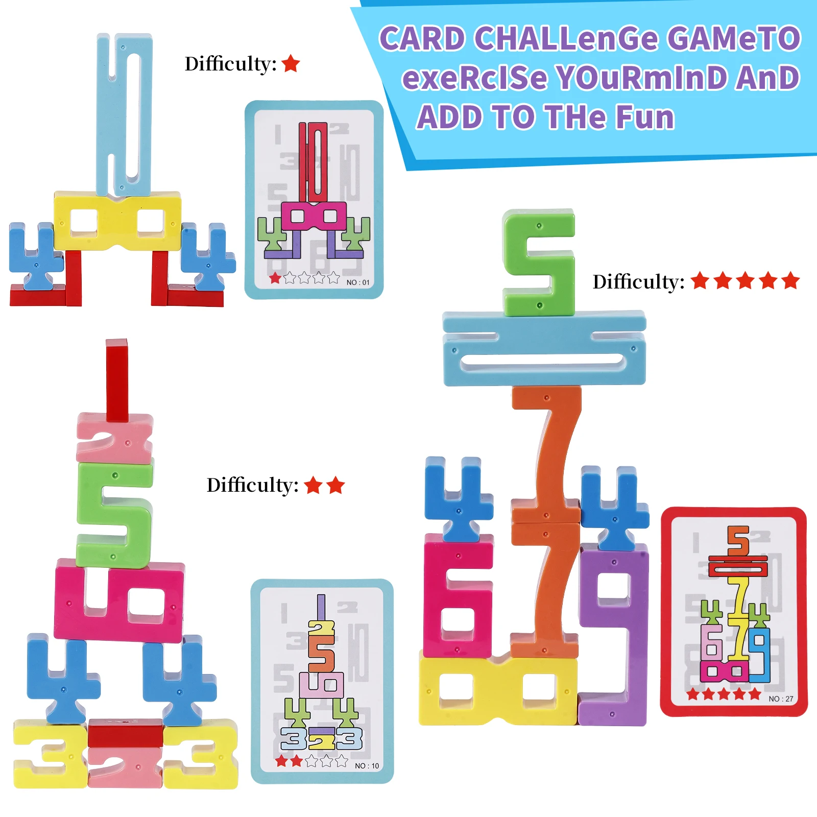 NEW Digital Building Blocks Children's Educational Toys, Baby Early Education Large Particle Color Building Block Toys, Gift - 4