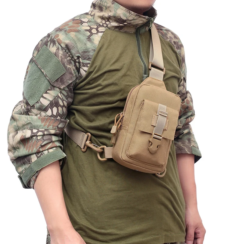 Tactical Chest Bag 1000D Riding Shoulder Bag Outdoor Crossbody Bags Climbing Sport Camping Hiking Travel Chest Bag 4