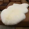 100% Real Sheepskin Wool Carpets for Living Room Bedroom Area Rug Luxury White Fur Warm Shaggy Carpet Super Soft Chair Cover Mat 1