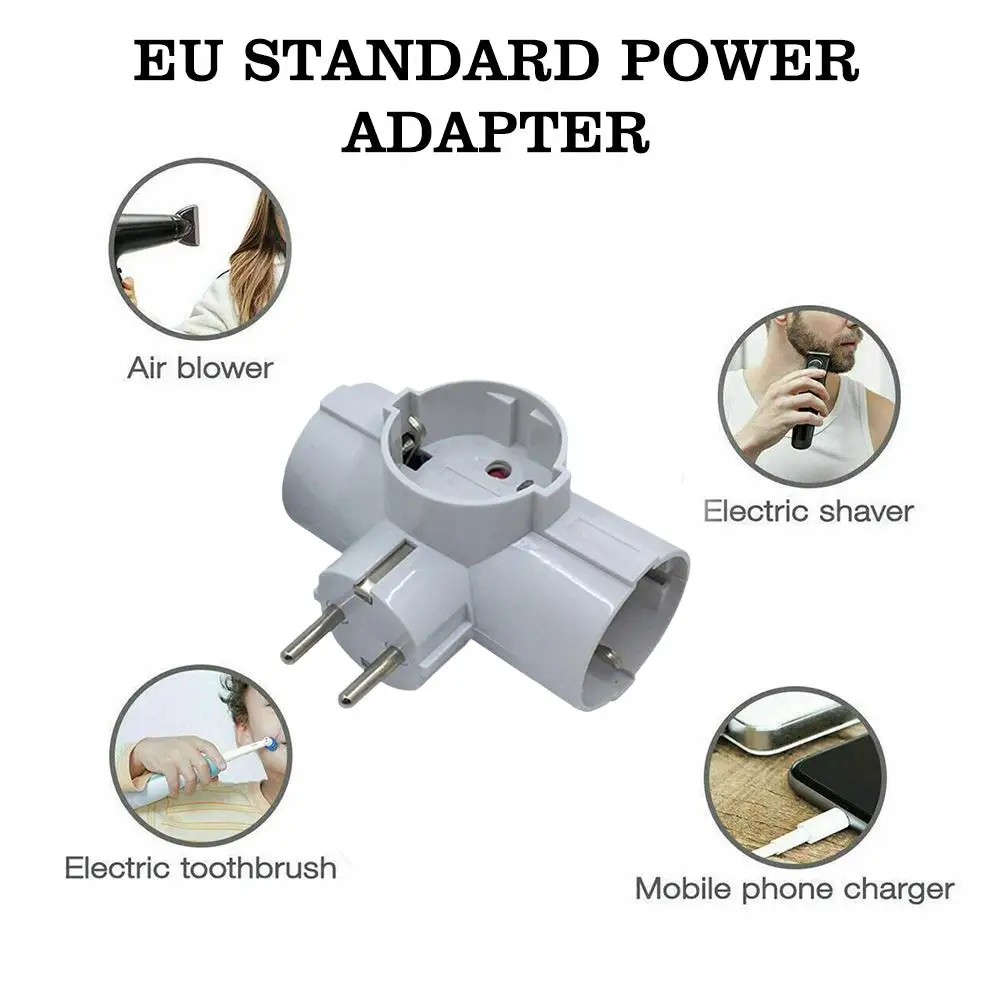 Conversion Plug Plug Conversion Socket Electrical Sockets Universal Socket Adapter Electrical Power Socket Power Socket Adapter Power Plug Adapter European Type 1 TO 3 Way EU Standard Power Adapter Socket 16A Travel Plugs AC 250V