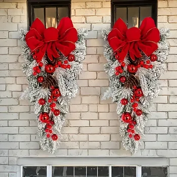 Snow Plush Christmas Wreath 1