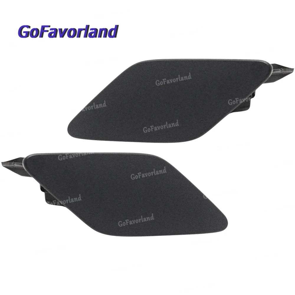 Pair Front Left Right Bumper Headlight Washer Nozzle Spray Jet Cover