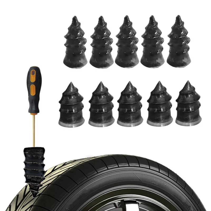 

10Pcs Motorcycle Vacuum Tire Repair Nail Disassembly-Free Lossless Self-Tire Repair Tire Film Cold Repair Tire Rubber Nail