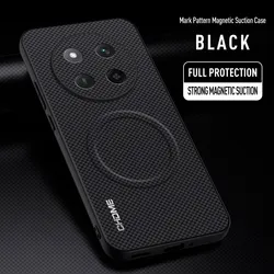 Luxury Car Magnetic Holder Shockproof Protective Phone Case - TPU Silicone Back Cover - Honor X9C (Black)