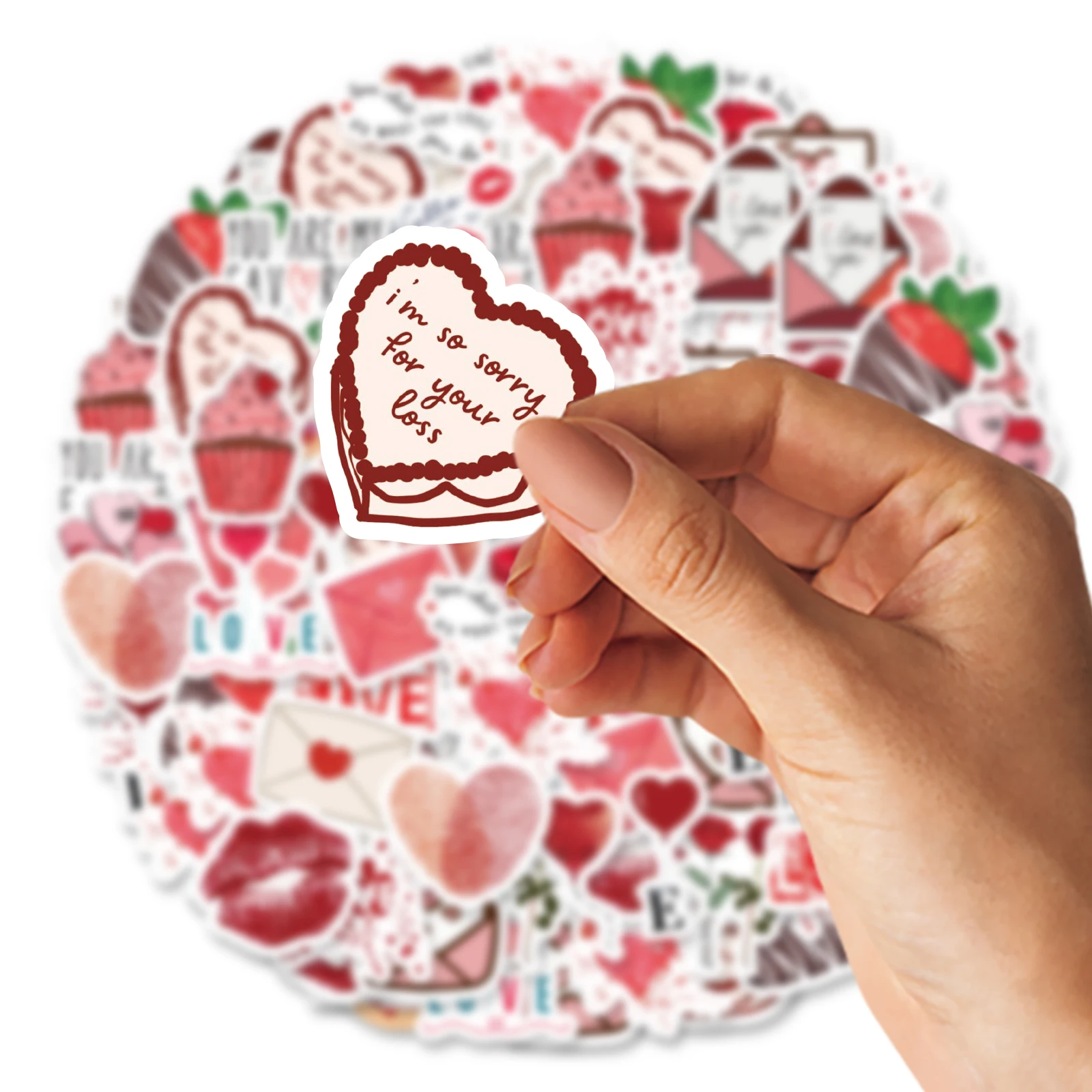 46 Stück personalisierte Musteraufkleber zum Valentinstag für Notizbuch, Wasserflasche, Heimwerken, Valentinstag, Schulanfangssaison – Detail 7