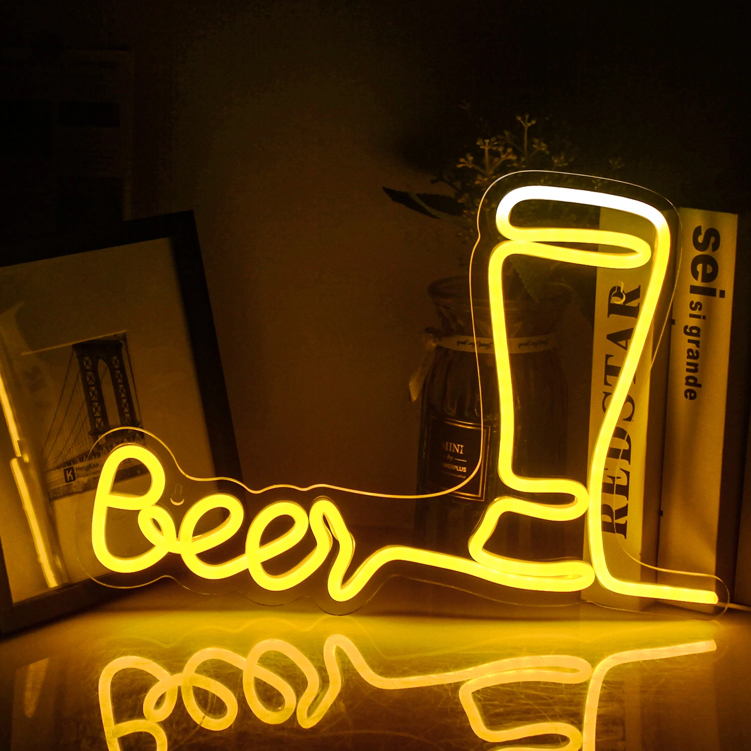 Glass Kitchen Aesthetics Bar Dos Equis Neon Beer Signs Led Neon