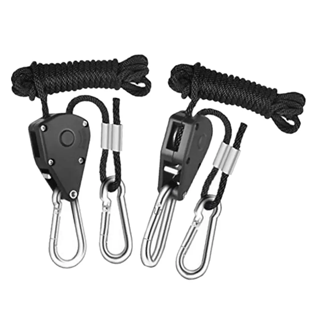 2Pcs 8Ft Long Adjustable Light Rope Hanger 68Kg Capacity Rust Resistant