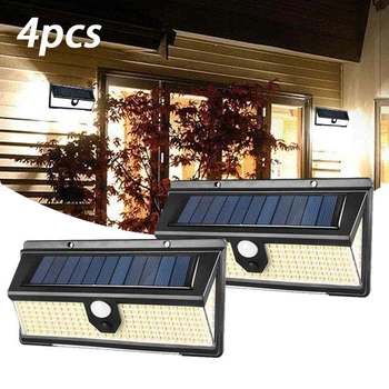 태양광 조명 270 도 광각 조명 반사경, 갑판 차고 앞 문짝 마당 보안등, Ip65 방수, 190LED, 100LED