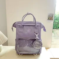 HAEX Harajuku Women Backpacks Casual Nylon Large Capacity Students Commute Mochilas Para Mujer Retro Coin Purse Ita Bag Female 1