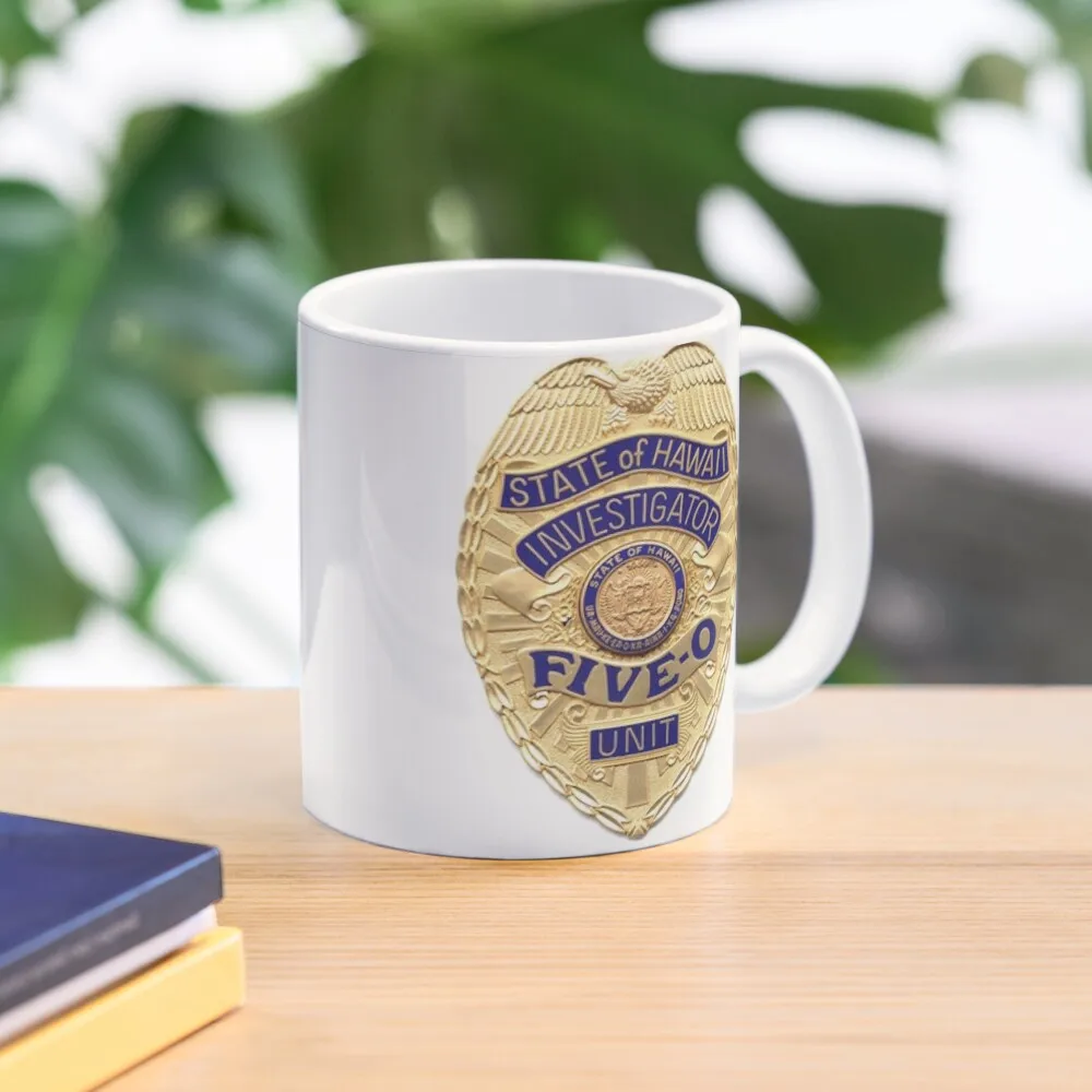 

Hawaii five 0 badge Coffee Mug Tea Cups Cups Free Shipping Funny Cups Thermo For Mug