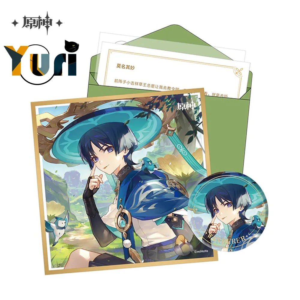 

MiHoYo Game Genshin Impact официальный Kunikuzushi Wanderer альхайтам камисато айато значок Shikishi надпись реквизит аниме Cute C