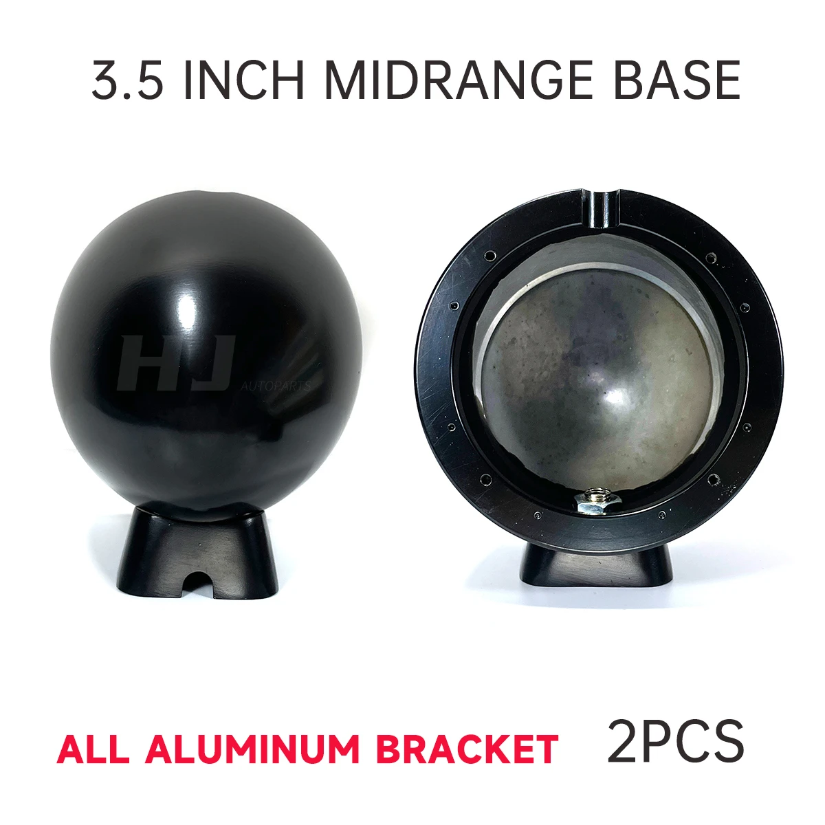 1pair 3.5 Inch Car Midrange Audio Speaker Base Bracket Boxes Seat Base Car 3.5" Mid Horn Support Shell Cup Aluminium Stand