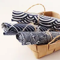 Set of 4 Napkins 30X45CM Cotton Linen Fabric Placemats Shell Print Pattern for Restaurant Living Room Coffee Dining Table Decors 1