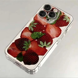 Luxury Korean Style Strawberry Phone Case with Clear Design - Samsung S21 5G (T - 275TM2526101)