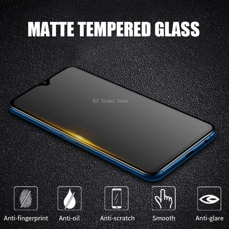 2Pcs Matte Tempered Glass for Xiaomi Mi 12 Lite 12T Poco X5 Redmi Note 10 Pro Plus 10S 10C 9 9A 9C 8 7 6 6A Screen Protectors