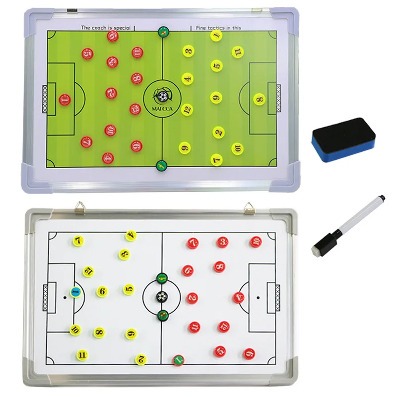 

Football Training Tactical Board Aluminium Alloy Durable Portable Soccer Strategy Clipboard Writable Erasable Coaching Board