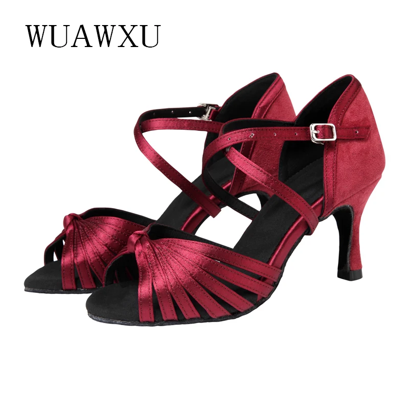 NATASHA satin Latin dance shoes beautiful dance adult high heel dance shoes women's high heel customized 10cm