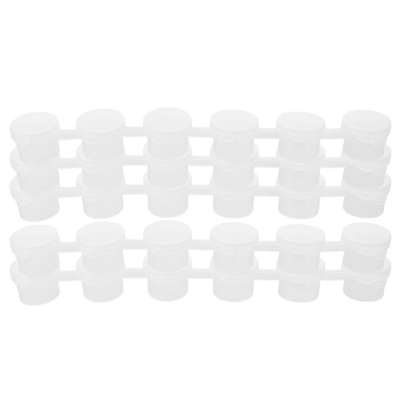 5Pcs 빈 페인트 포트 보관 용기 그림 미술 용품을위한 작은 투명 페인트 컵 편리한 빈 페인팅 용품