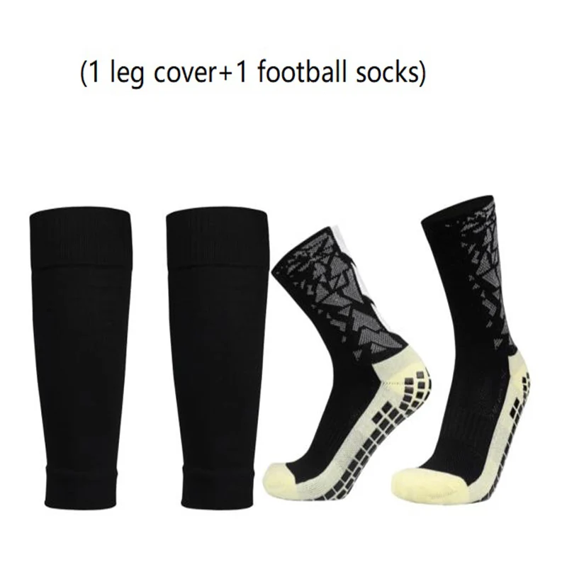 

2024 New High Elastic Football Shin Guards Socks Leg Coveradult Youth Outdoor Sports Non-slip Running Cycling Soccer Socks 1 Set