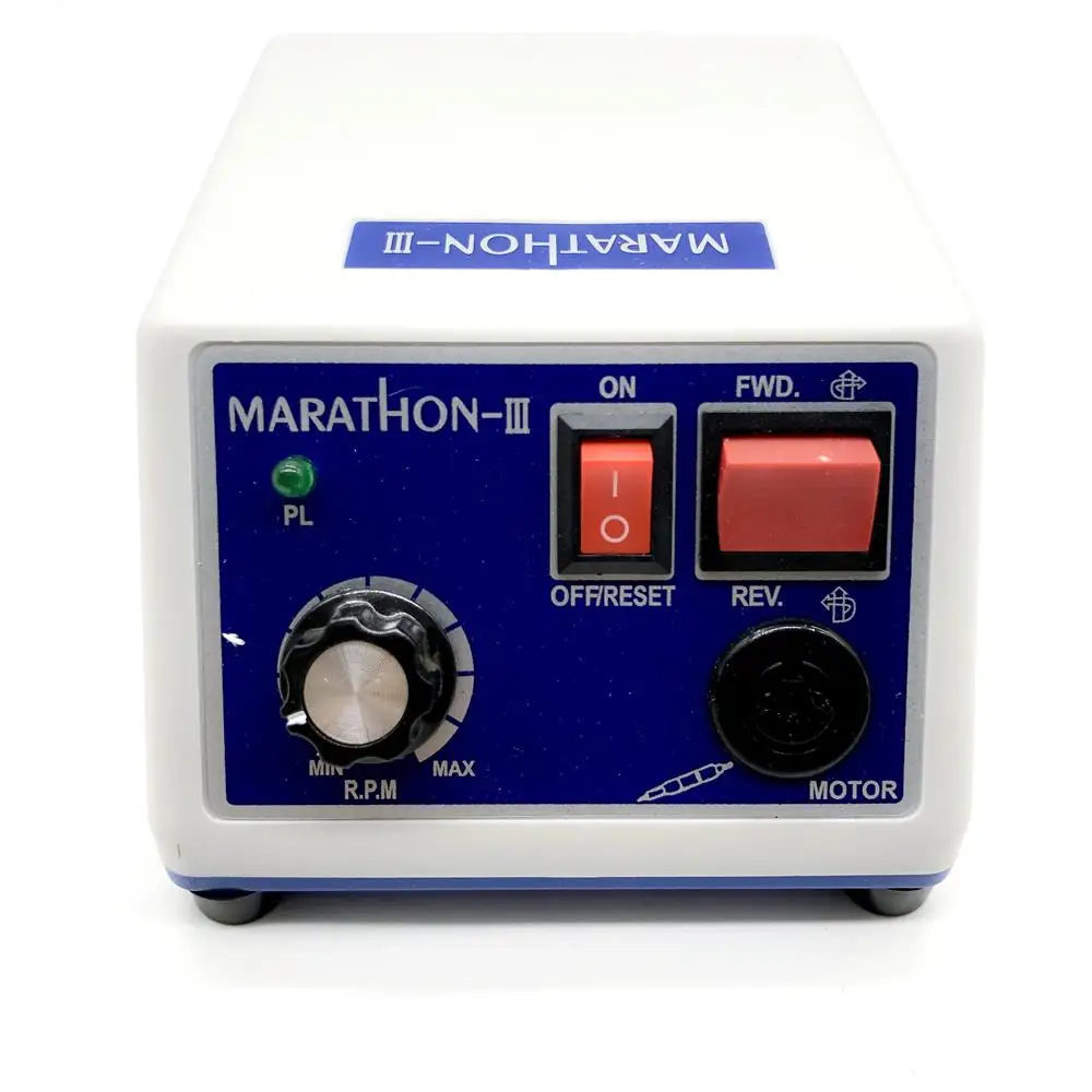Marathon N3 Electric Manicure Machine Pedicure 65W Control Box 35000RPM 37L1 Handpiece Nail Drills Electric File Bits Kit 3