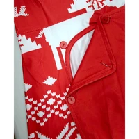 Fashion Women's Snowflake Elk Print Button Front Slim Jumpsuit Sexy Long Sleeve V-Neck Adult Onesie for Sleepwear - Image 4