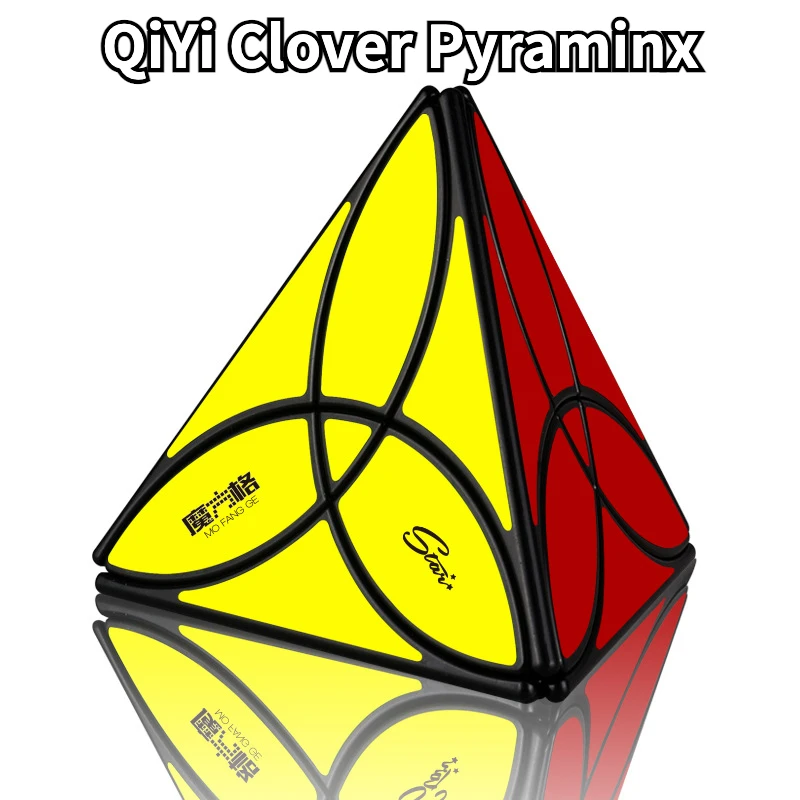 

[Funcube] QiYi Clover Pyraminx Magic cube QiYi MofangGe Pyramid cube Pyramorphix Mastermorphix educational toy Clover Pyramid