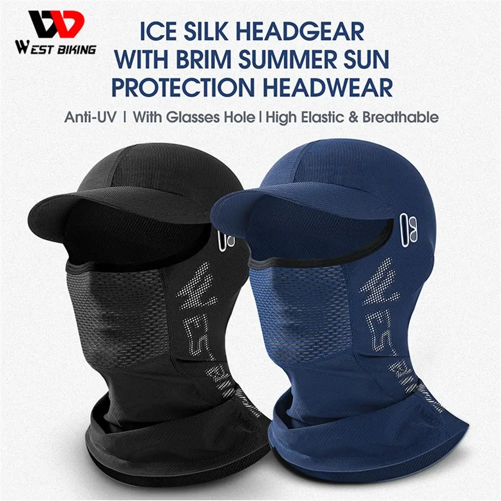 

Защитная маска с дырками для очков, велосипедная маска на все лицо, дышащая Балаклава, велосипедные Летние головные уборы, маска для велоспорта, шелковые головные уборы