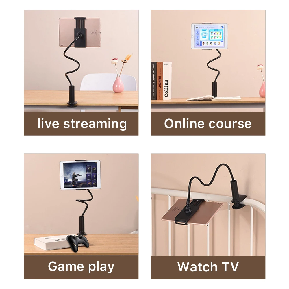 Tablet Stand CASEPOKE Bedside Table Tablet Stand Adjustable Long Arm Clamp Tablet Lazy Stand Suitable For iPad Samsung Xiaomi 4-11 inches tablet holder tablet stand ipad laptop holder