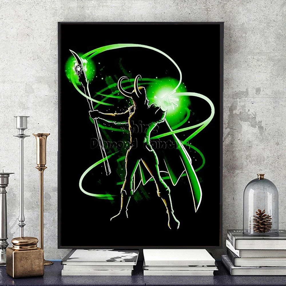 3d diy diamond painting Diamond Painting Marvel Iron Man 5D DIY Cartoon Spiderman Full Drill Doctor Strange Embroidery Cross Stitch Loki Home Decor Art diy painting art diamond painting