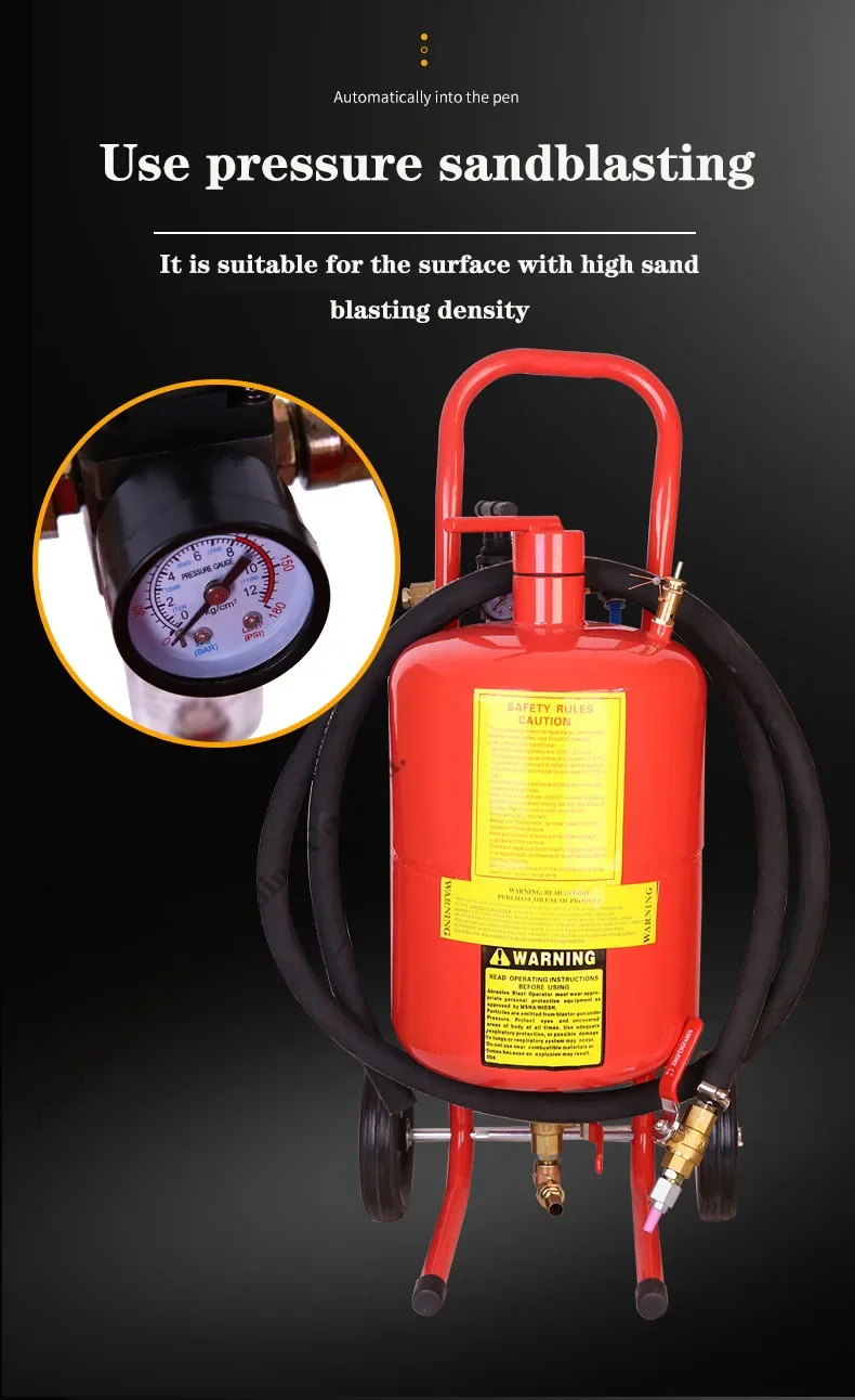 220v Electric 20L Photosynthetic Sandblasting Machine Mobile 5GAL Sandblasting M