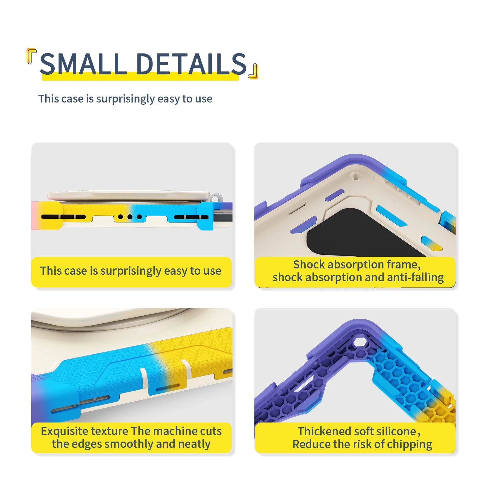 Durable Shockproof Tablet Cover with Pen Slot and Stand