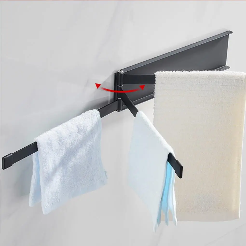 

Towel Holder Rotatable 3 Arms Hanger Hanging Rack Toilet Organizer