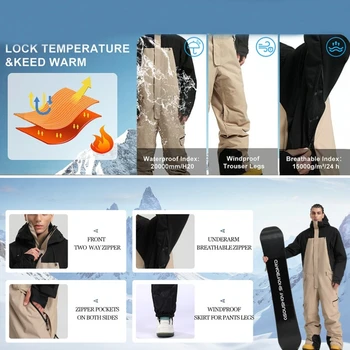 GSOU SNOW Color-Blocking Men’s Snowboard Suit 🎿❄️ 5