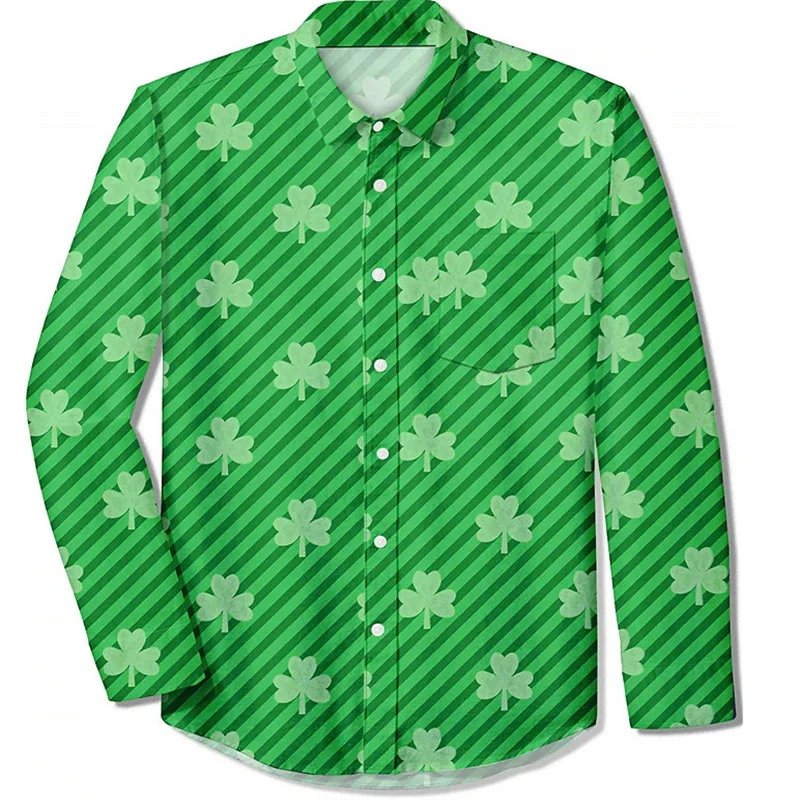 남성용 단추 업 셔츠, 프린트 라펠 셔츠, 일상 휴가 의류, 캐주얼 패션, 편안한 지능형 레저, 여름