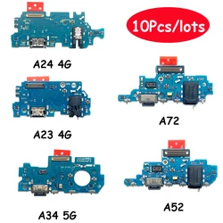 10Pcs, USB Charger Dock Connector Board Fast Charging Port Flex Cable For Samsung A72 A13 A14 A22 A32 A23 A24 4G A14 5G A52