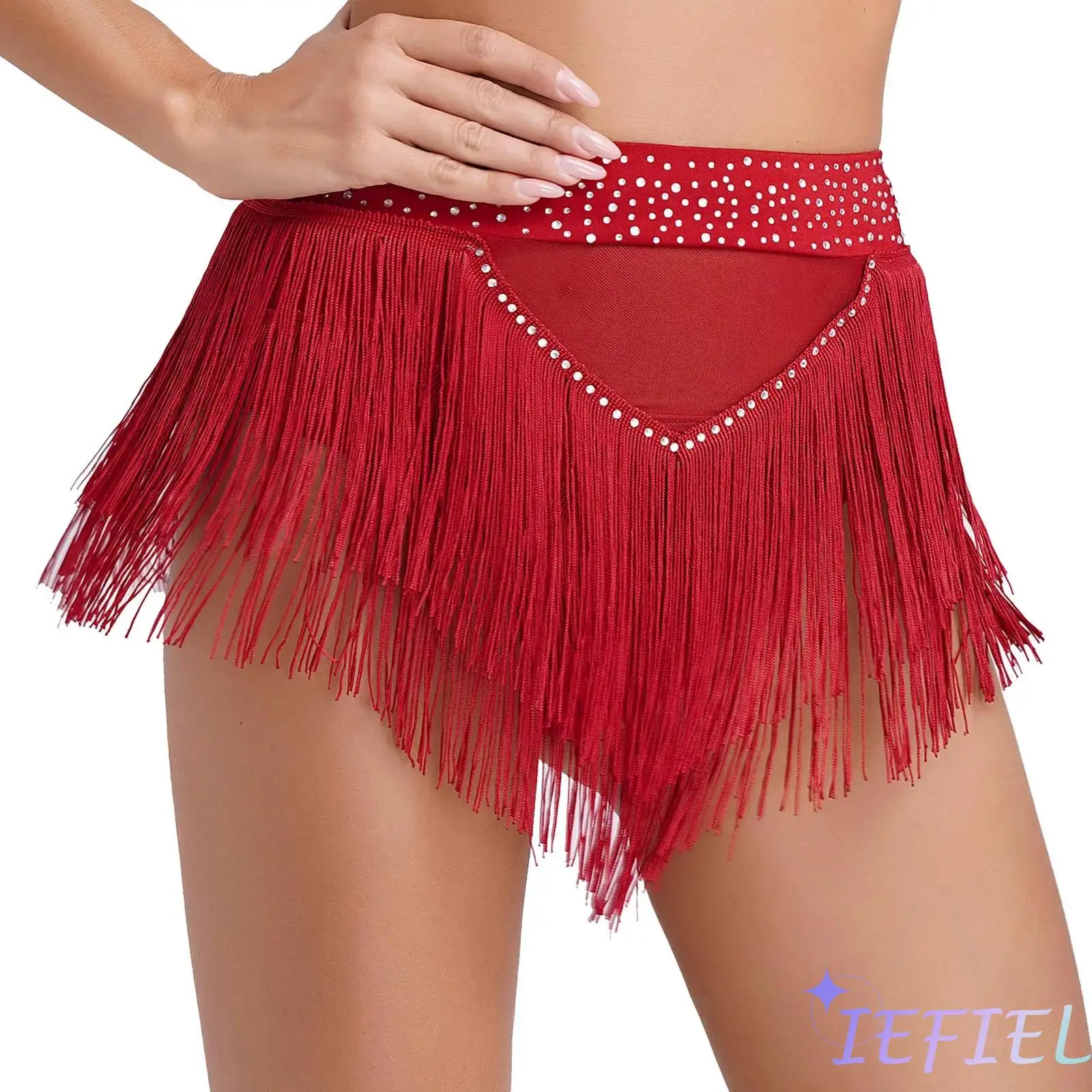 

Одежда для тренировок по Латиноамериканскому танцу, костюм для выступлений с бахромой и полуюбкой, костюм для взрослых для танцев, ча-Румба, самбы, Одежда для танцев