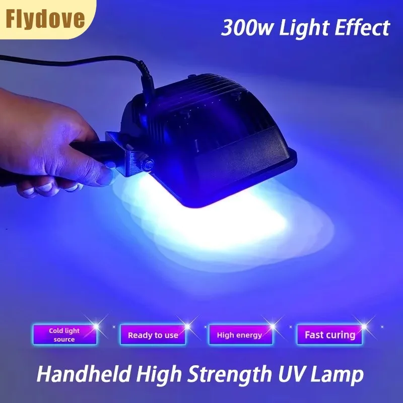 UV Curing Lamp Handheld Portable LED UV Lamp 300W Shadowless Glue Crystal Drip Resin Ink Paint LCD Screen Bonding Maintenance