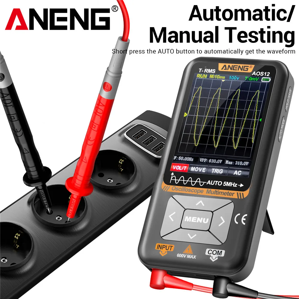2-in-1 Digital Oscilloscope Multimeter 5MHZ 48MSa/s Sampling Portable Oscilloscope Multifunctional Electrical Test Tool