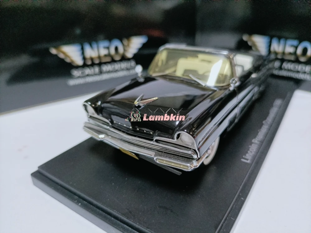 Neo 1:43 для Линкольна черная каучуковая модель купе 1956 Коллекционная Подарочная микропленка