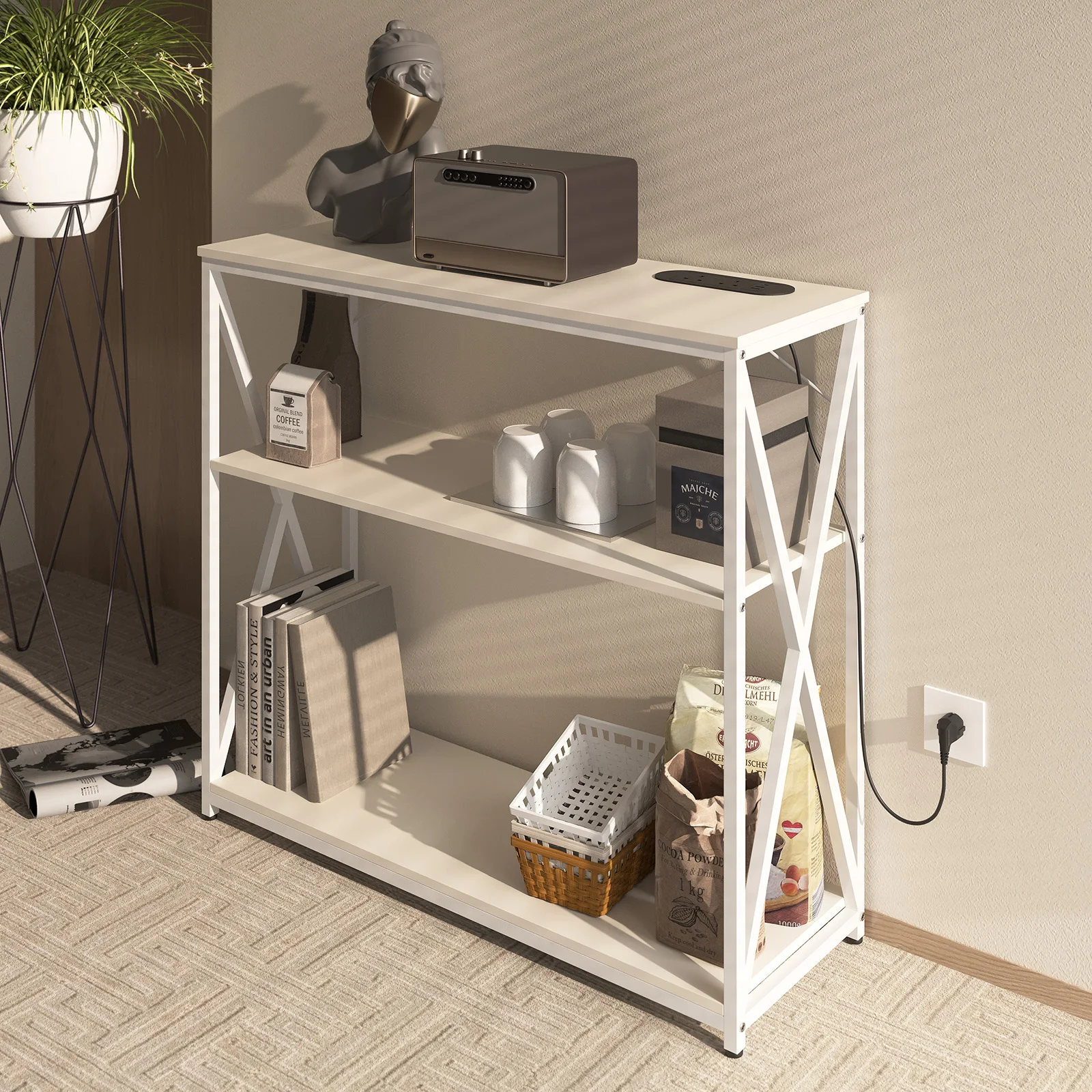 طاولة أريكة آن فيش مع شاحن USB