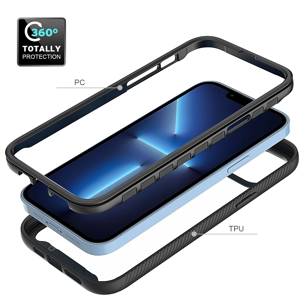 Hybrid Rugged Armor Shockproof Transparent Acrylic Back Case