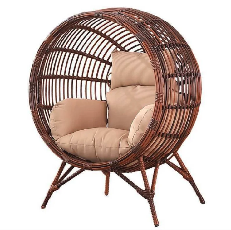 

Factory wholesale Personalized customization Leisure Egg style Braided Rattan Chair for Villa